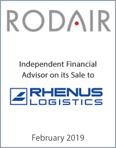 February 2019: Origin Merchant Partners Advises Rodair on its Sale to The Rhenus Group