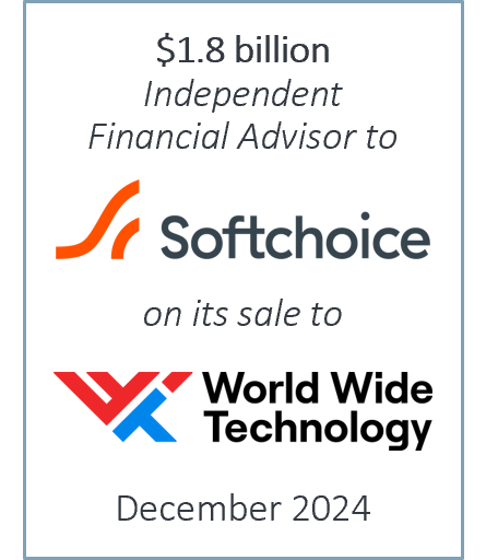 December 2024: Origin Merchant Partners acted as Financial Advisor to Softchoice Corporation on its sale to Worldwide Technologies Holding Co.